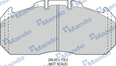 Mando MBF016066 - Гальмівні колодки, дискові гальма autozip.com.ua