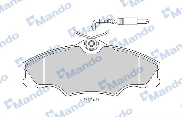 Mando MBF016011 - Гальмівні колодки, дискові гальма autozip.com.ua