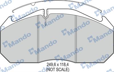 Mando MBF016087 - Гальмівні колодки, дискові гальма autozip.com.ua