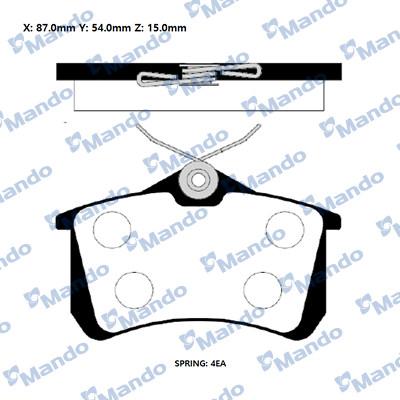 Mando RMPP04NS - Гальмівні колодки, дискові гальма autozip.com.ua