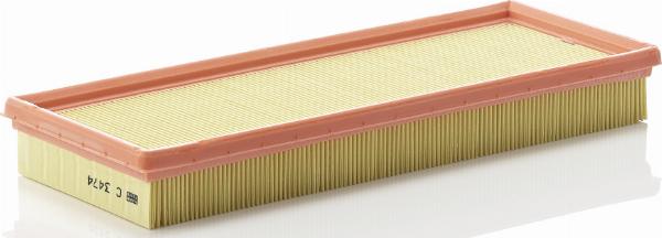 Mann-Filter C 3474 - Повітряний фільтр autozip.com.ua