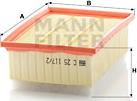 Mann-Filter C 25 117/2 - Повітряний фільтр autozip.com.ua