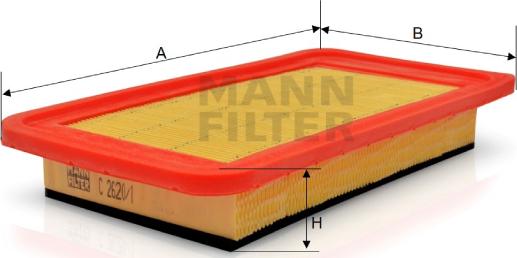 Mann-Filter C 2620/1 - Повітряний фільтр autozip.com.ua