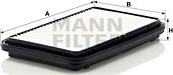 Mann-Filter C 2622 - Повітряний фільтр autozip.com.ua
