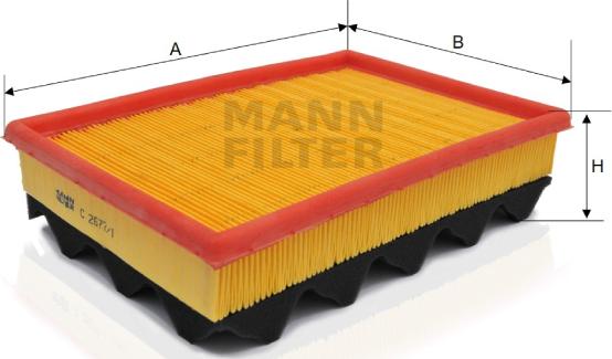 Mann-Filter C 2677/1 - Повітряний фільтр autozip.com.ua