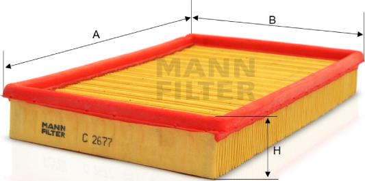 Mann-Filter C 2677 - Повітряний фільтр autozip.com.ua