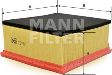 Mann-Filter C 2159/1 - Повітряний фільтр autozip.com.ua