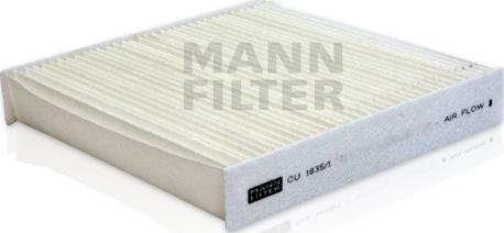 Mann-Filter CU 1835/1 - Фільтр, повітря у внутрішній простір autozip.com.ua