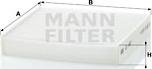 Mann-Filter CU 1827 - Фільтр, повітря у внутрішній простір autozip.com.ua