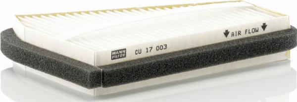 Mann-Filter CU 17 003 - Фільтр, повітря у внутрішній простір autozip.com.ua