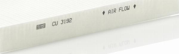 Mann-Filter CU 3192 - Фільтр, повітря у внутрішній простір autozip.com.ua