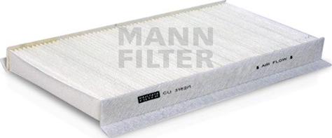 Mann-Filter CU 3162/1 - Фільтр, повітря у внутрішній простір autozip.com.ua