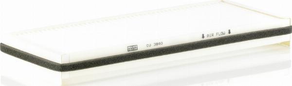 Mann-Filter CU 3840 - Фільтр, повітря у внутрішній простір autozip.com.ua