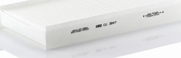 Mann-Filter CU 3847 - Фільтр, повітря у внутрішній простір autozip.com.ua