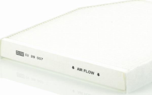 Mann-Filter CU 29 007 - Фільтр, повітря у внутрішній простір autozip.com.ua