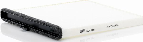 Mann-Filter CU 24 009 - Фільтр, повітря у внутрішній простір autozip.com.ua