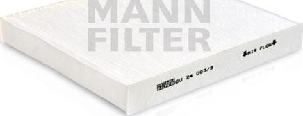 Mann-Filter CU 24 003/3 - Фільтр, повітря у внутрішній простір autozip.com.ua