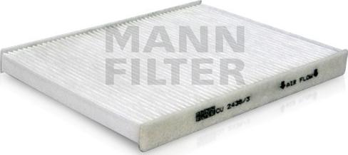 Mann-Filter CU 2436/3 - Фільтр, повітря у внутрішній простір autozip.com.ua
