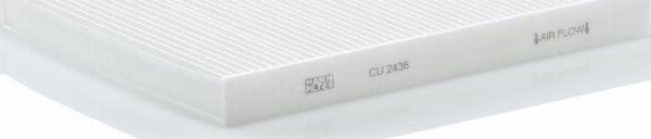 Mann-Filter CU 2436 - Фільтр, повітря у внутрішній простір autozip.com.ua