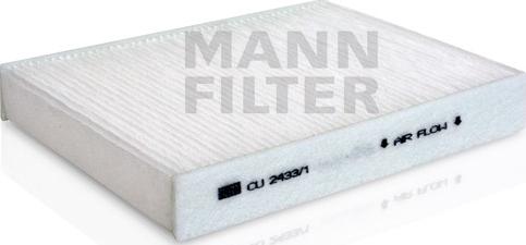 Mann-Filter CU 2433/1 - Фільтр, повітря у внутрішній простір autozip.com.ua