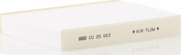 Mann-Filter CU 25 003 - Фільтр, повітря у внутрішній простір autozip.com.ua
