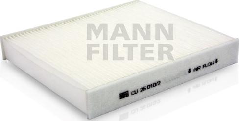 Mann-Filter CU 26 010/2 - Фільтр, повітря у внутрішній простір autozip.com.ua