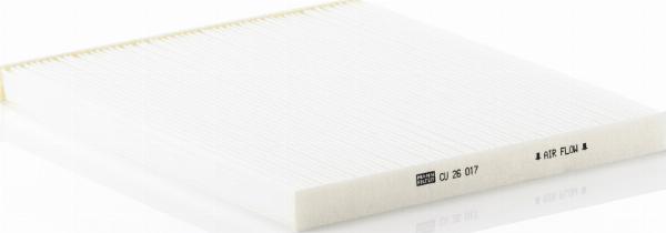 Mann-Filter CU 26 017 - Фільтр, повітря у внутрішній простір autozip.com.ua