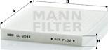Mann-Filter CU 2043 - Фільтр, повітря у внутрішній простір autozip.com.ua