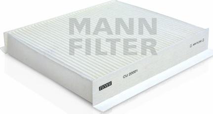 Mann-Filter CU 20 001 - Фільтр, повітря у внутрішній простір autozip.com.ua