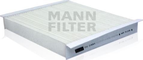 Mann-Filter CU 2143/1 - Фільтр, повітря у внутрішній простір autozip.com.ua