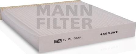 Mann-Filter CU 21 003/1 - Фільтр, повітря у внутрішній простір autozip.com.ua