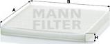 Mann-Filter CU 2131 - Повітряний фільтр салону autozip.com.ua