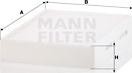 Mann-Filter CU 28 016 - Фільтр, повітря у внутрішній простір autozip.com.ua