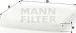 Mann-Filter CU 2358 - Фільтр, повітря у внутрішній простір autozip.com.ua