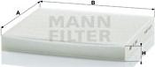 Mann-Filter CU 2362 - Фільтр, повітря у внутрішній простір autozip.com.ua