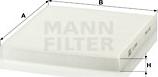 Mann-Filter CU 23 009 - Фільтр, повітря у внутрішній простір autozip.com.ua