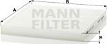 Mann-Filter CU 22 010 - Фільтр, повітря у внутрішній простір autozip.com.ua