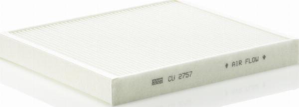 Mann-Filter CU 2757 - Фільтр, повітря у внутрішній простір autozip.com.ua
