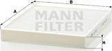 Mann-Filter CU 2757 - Фільтр, повітря у внутрішній простір autozip.com.ua