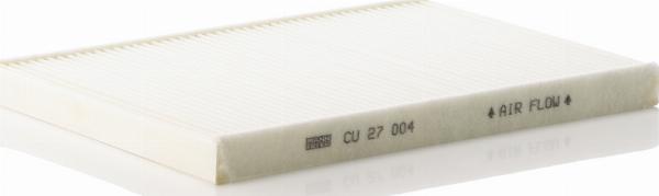 Mann-Filter CU 27 004 - Фільтр, повітря у внутрішній простір autozip.com.ua