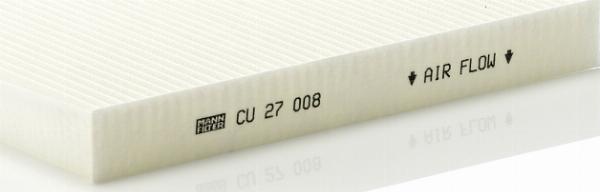 Mann-Filter CU 27 008 - Фільтр, повітря у внутрішній простір autozip.com.ua