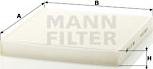 Mann-Filter CU 27 008 - Фільтр, повітря у внутрішній простір autozip.com.ua