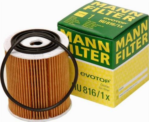 Mann-Filter HU 816/1 x - Масляний фільтр autozip.com.ua