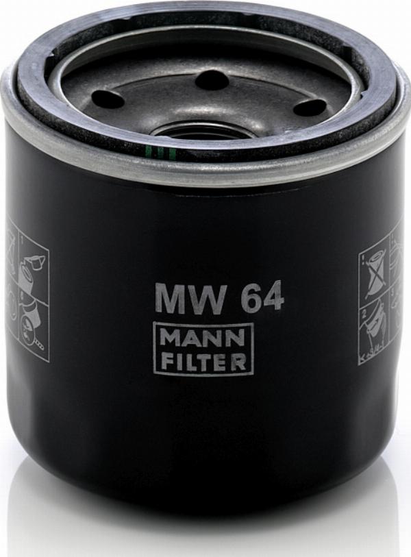 Mann-Filter MW 64 - Масляний фільтр autozip.com.ua