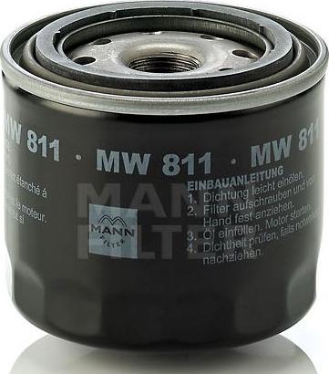 Mann-Filter MW 811 - Масляний фільтр autozip.com.ua