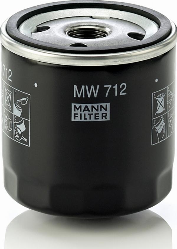 Mann-Filter MW 712 - Масляний фільтр autozip.com.ua