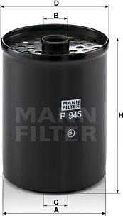 Mann-Filter P 945 x - Паливний фільтр autozip.com.ua