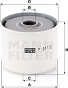 Mann-Filter P 917/2 x - Паливний фільтр autozip.com.ua
