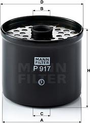 Mann-Filter P 917 x - Паливний фільтр autozip.com.ua