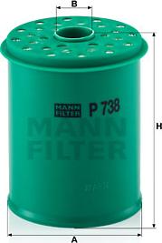 Mann-Filter P 738 x - Паливний фільтр autozip.com.ua
